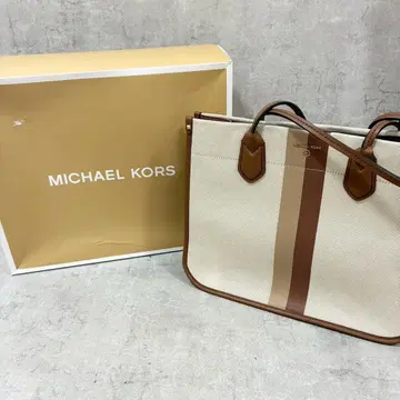 Michael Kors 캔버스 x 가죽 토트백 마이클코어스