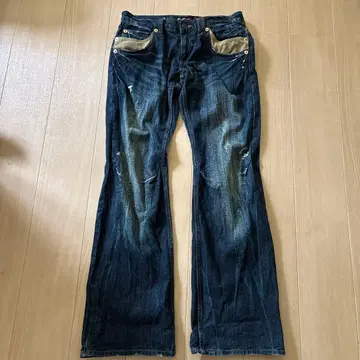 그런지 y2k 데님 팬츠 부츠컷 시크 스타일 90s