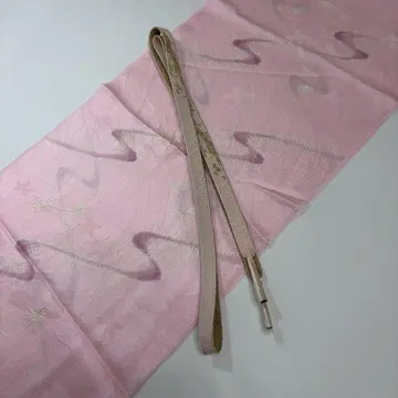 미사용 오비 장식 천 허리띠 세트 순수 실크 쥐기