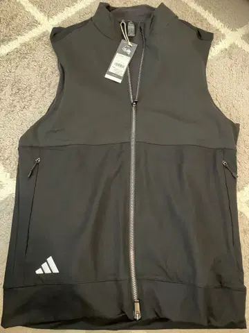 adidas 블랙 집업 베스트
