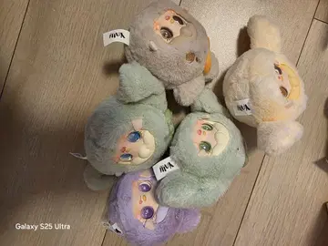yooki 큐티 토끼 봉제 인형 마스코트 5체 세트