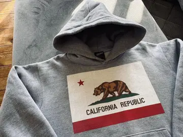 새상품급 California 후드 맨투맨 헤비웨이트 15oz 그레이