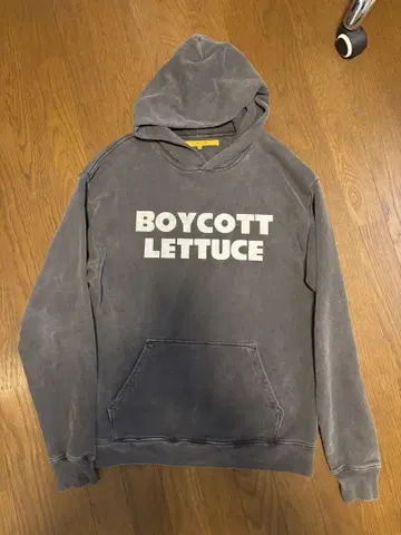 UNION BOYCOTT LETTUCE 후드티 블랙