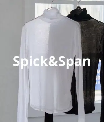 Spick&Span 스픽앤스팬 시어 하이넥 풀오버 화이트