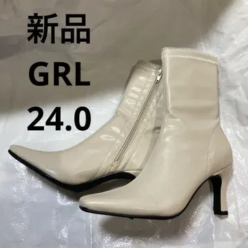 [새상품] GRL 스트레치 스퀘어토 숏부츠 [zr746] 24cm