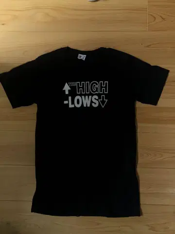 THE HIGH -LOWS 티셔츠 블랙