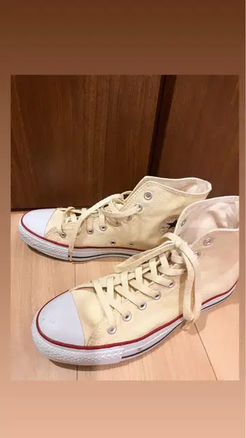 Converse All Star 하이컷 스니커즈 크림
