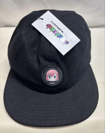 애니메이션 캐릭터 자수 블랙 캡