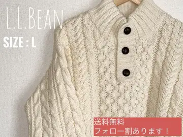 L.L.Bean 아이보리 케이블 니트 스웨터 L 사이즈