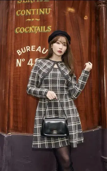Herlipto Pantheon Checked Knit Dress