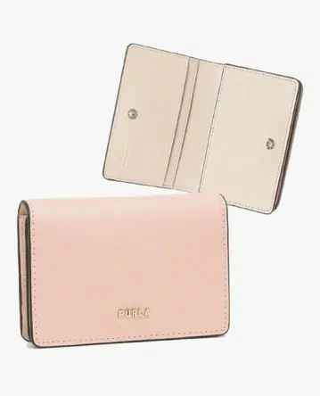 FURLA 핑크 가죽 명함지갑