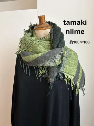 tamaki niime roots shawl 모스그린 타마키니이메