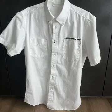 Honda Racing 반팔 워크 셔츠 화이트 L 사이즈