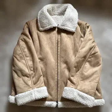 유니클로 스웨이드 페이크 무스탕 보아 자켓