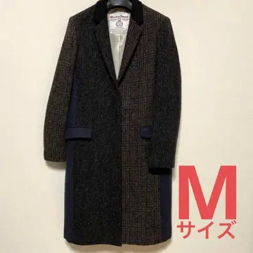 BEAUTY&YOUTH 해리스 트위드 코트 콜라보 울 100%