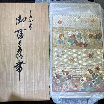 토미야 직물 후쿠로 오비 토미야 오비 골드 컬러