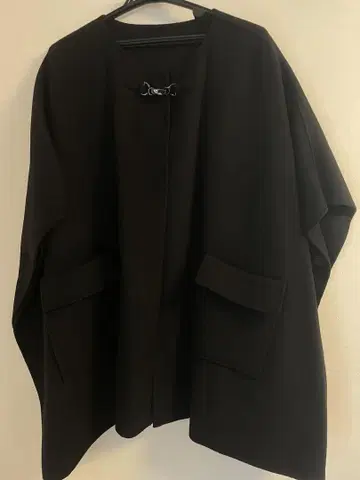 블루 플로스 로브 판초 코트