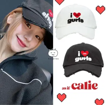 ITZY 예지 착용 CALIE GURLS BALLCAP Black