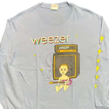 00s 당시물 Weezer 밴드 긴팔 T셔츠 L 위저 투어