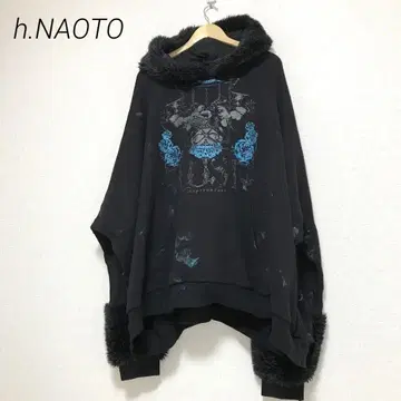 h.NAOTO 오버 사이즈 속기모 보아 후드티 맨투맨