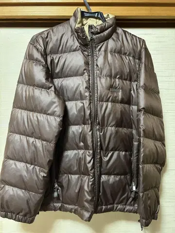 크로커다일 다운 자켓 L 사이즈 브라운