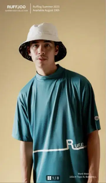 RUFFLOG CROSS LINE LOGO S/S MOCK