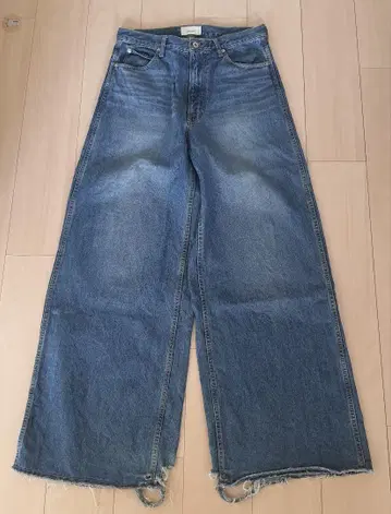 Soerte 하이웨스트 와이드 레그 데님