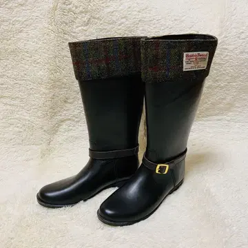 Harris Tweed 레인부츠 24.5cm LL 장화 해리스 트위드