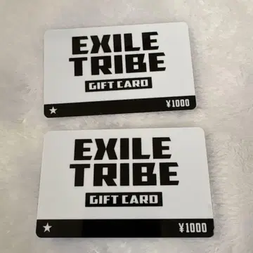 EXILE TRIBE GIFT CARD 2장