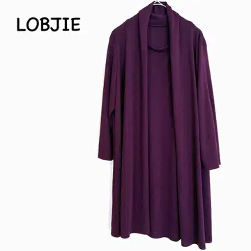 로브제 롱 가디건 스타일 티셔츠 루즈핏 엘레강트 무지 L