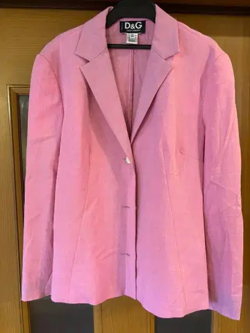 #D&G 돌체앤가바나 린넨 핑크 테일러드 자켓 #M 사이즈