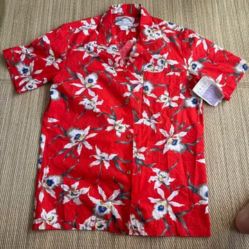 PARADISE FOUND 알로하 셔츠 빨간색 56/58