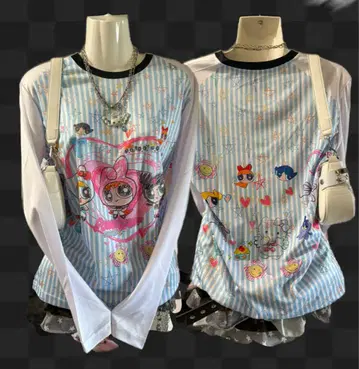 파워퍼프걸스 위시코어 유니폼 키티 산리오 y2k 롱티