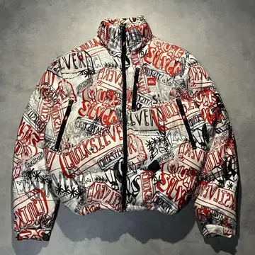 QUICKSILVER art pattern down jacket y2k