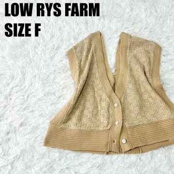 로리즈팜 메쉬 편직 슬리브리스 니트 F 베이지 [ 393 ]