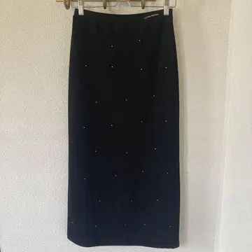 My Fair Lady 블랙 큐빅 롱 타이트 스커트