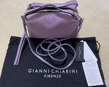 새상품 미사용 GIANNI CHIARINI 퍼플 숄더백 천연 가죽