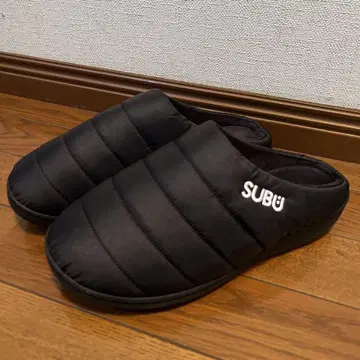 SUBU 스브 슬립온 샌들 외출용 여성용 보아 블랙