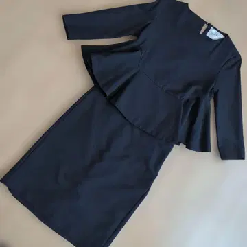 DressLab 셋업 페플럼 상의 & 타이트 스커트 S 사이즈