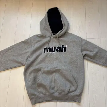 muahmuah 후드 맨투맨 그레이