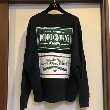 RODEO CROWNS 블랙 맨투맨