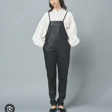 N.O.R.C 노크 인조 가죽 살로펫 팬츠 올인원 블라우스