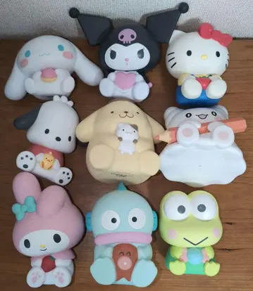 산리오 소프트 비닐 메이츠 9체 세트 개봉품