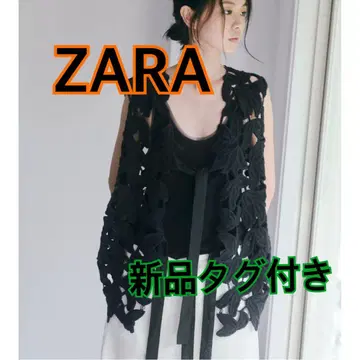 [ 택 포함 미사용 새상품 ] ZARA 크로셰 베스트