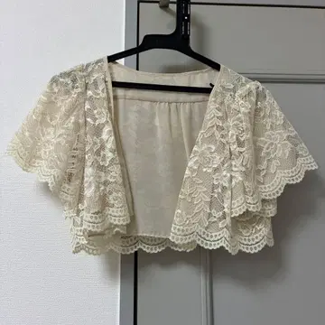 아이보리 레이스 가디건 반팔