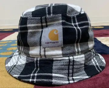 칼하트 버킷햇 체크 무늬