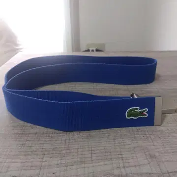 파란 나일론 벨트 악어 자수 포함