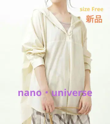 새상품 nano universe 아노락 후드 블라우스 Free 사이즈