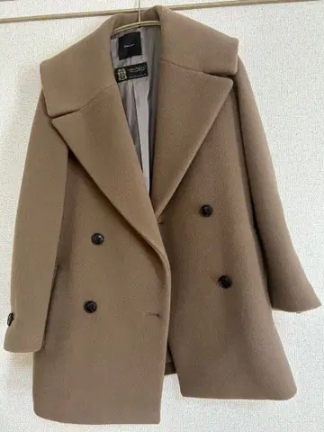 Spick & Span 베이지 더블 브레스트 코트