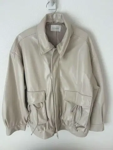 OLIVE des OLIVE 가죽 자켓 블루종 아이보리